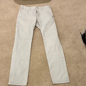 Massimo Dutti Light Gray Chinos